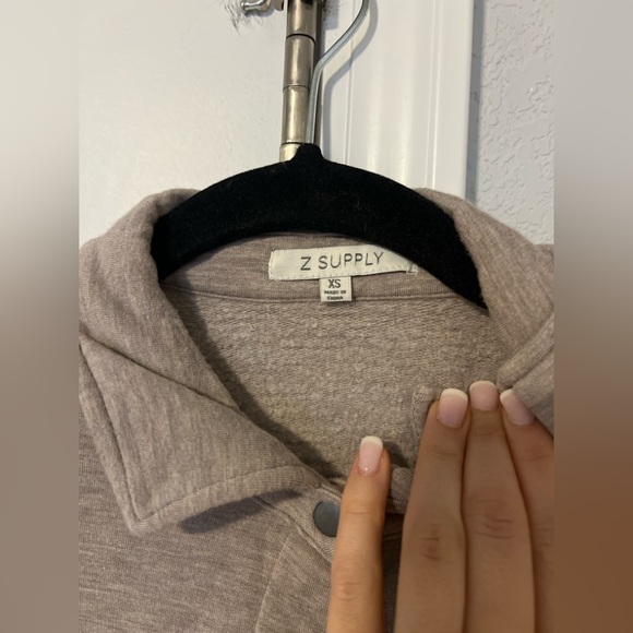 Z Supply WFH Modal Shirt Jacket in Oatmeal - Picture 8 of 9